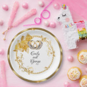 エレガント結婚パーソナライズされた ペーパープレート (パーティー)