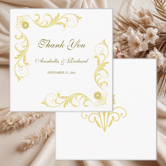 エレガント結婚ビクトリアンさん エンクロージャーカード