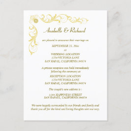 エレガント結婚ビクトリアン発表 ポストカード