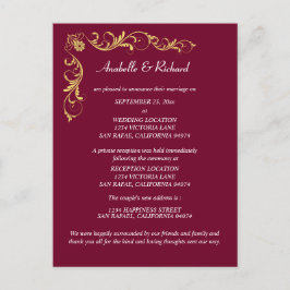 エレガント結婚ビクトリアン発表 ポストカード