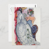 エレガント結婚ビクトリアン花嫁の葉書 – ヴィンテージ ポストカード (正面/裏面)