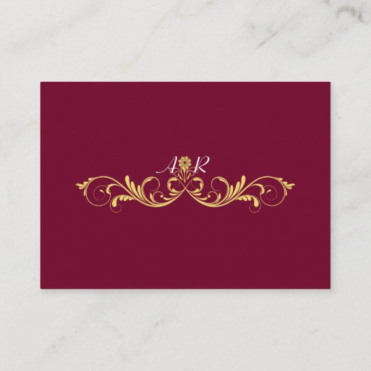 エレガント結婚ビクトリアン詳細 エンクロージャーカード (裏面)