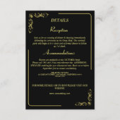 エレガント結婚ビクトリアン詳細 エンクロージャーカード (正面)