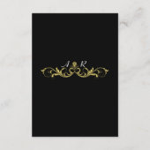 エレガント結婚ビクトリアン詳細 エンクロージャーカード (裏面)