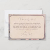 エレガント結婚ファッションドサンキューカード サンキューカード (裏面)