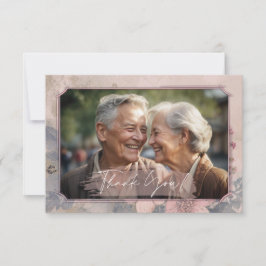 エレガント結婚ファッションドサンキューカード サンキューカード