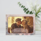 エレガント結婚ファッションドサンキューカード サンキューカード (スタンド正面)