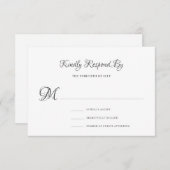 エレガント結婚フォーマル書 出欠カード (正面/裏面)