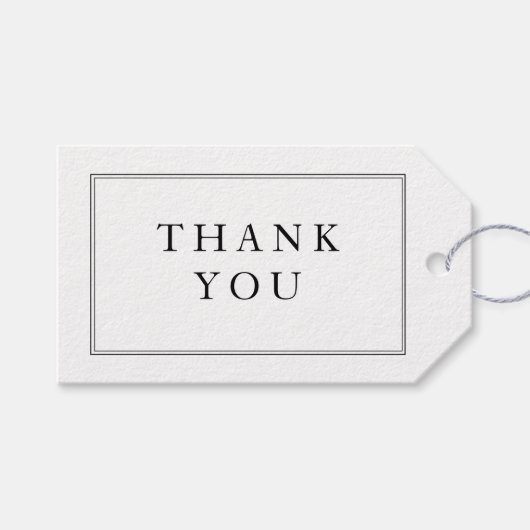 エレガント結婚フォーマル白黒 ギフトタグ (正面(横))