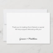 エレガント結婚フローラサンキューカード サンキューカード (裏面)