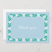 エレガント結婚フローラサンキューカード サンキューカード (正面/裏面)