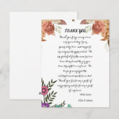 エレガント結婚フローラサンキューカード シーズンカード (正面/裏面)