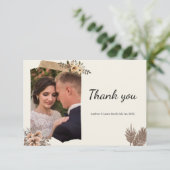 エレガント結婚フローラサンキューカード |植物学 サンキューカード (スタンド正面)