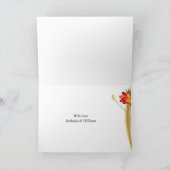 エレガント結婚フローラ熱帯夏のお礼 サンキューカード (内部)