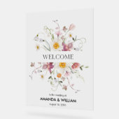 エレガント結婚フローラ アクリルサイン (傾斜)