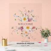 エレガント結婚フローラ アクリルサイン (ウェディング)