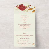 エレガント結婚フローラ オールインワン招待状 (内側)