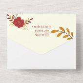 エレガント結婚フローラ オールインワン招待状 (裏面)