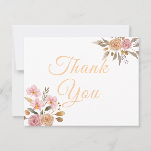エレガント結婚フローラ サンキューカード (正面)