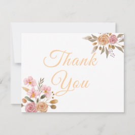 エレガント結婚フローラ サンキューカード