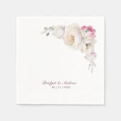 エレガント結婚フローラ スタンダードカクテルナプキン (正面)