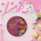 エレガント結婚フローラ ペーパープレート (パーティー)