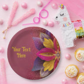 エレガント結婚フローラ ペーパープレート (パーティー)