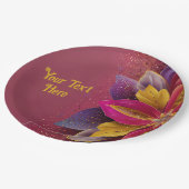 エレガント結婚フローラ ペーパープレート (アングル)