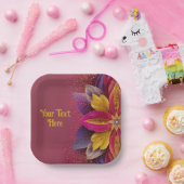 エレガント結婚フローラ ペーパープレート (パーティー)