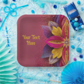 エレガント結婚フローラ ペーパープレート (パーティー)