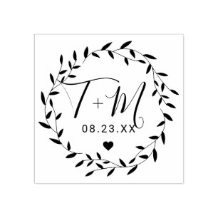 エレガント結婚フローラ ラバースタンプ