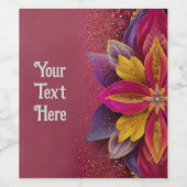 エレガント結婚フローラ ワインラベル (シングルラベル)