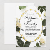 エレガント結婚フローラ 招待状 (正面/裏面)