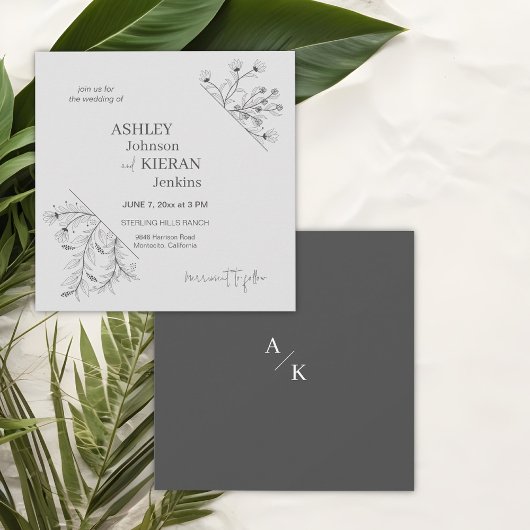 エレガント結婚フローラ 招待状