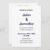 エレガント結婚フローラ 招待状 (正面/裏面)