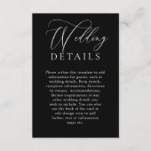 エレガント結婚ブラックタイムレモダンスの詳細 エンクロージャーカード (正面)