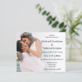 エレガント結婚ミニマルの写真の招待 (スタンド正面)