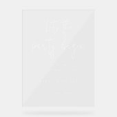 エレガント結婚ミニマル書の歓迎サイン アクリルサイン (正面)