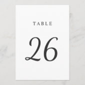 エレガント結婚ミニマル白黒表 招待状 (裏面)