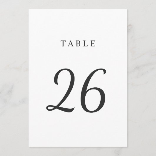 エレガント結婚ミニマル白黒表 招待状 (裏面)