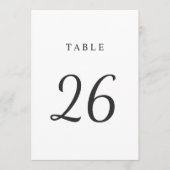 エレガント結婚ミニマル白黒表 招待状 (正面)