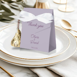 エレガント結婚ミニマル薄紫 フェイバーボックス