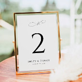 エレガント結婚ミニマル表の番号 テーブルナンバー