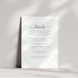 エレガント結婚ミニマル詳細 エンクロージャーカード