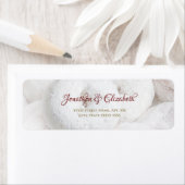 エレガント結婚モダンのイーサリアの白いドーナツ ラベル (インサイチュ)