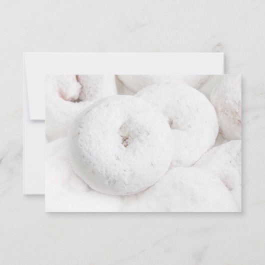 エレガント結婚モダンのイーサリアの白いドーナツ 出欠カード (裏面)