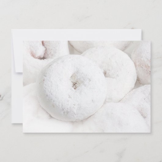 エレガント結婚モダンのイーサリアの白いドーナツ 招待状 (裏面)