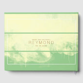 エレガント結婚モダンイエロのゲストブック ゲストブック (裏面)