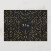 エレガント結婚モダンクラシック エンクロージャーカード (裏面)