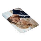 エレガント結婚モダンタイポグラフィ写真 マグネット (右側)